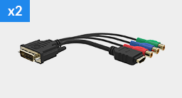 DVI-I to HDMI + Component Breakout ×2