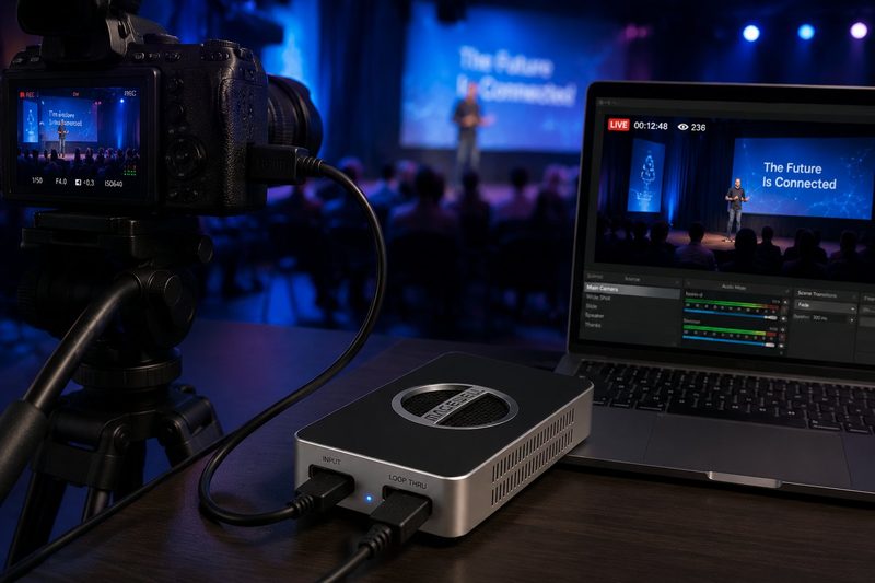 USB Capture HDMI Plus — camera to laptop lecture capture