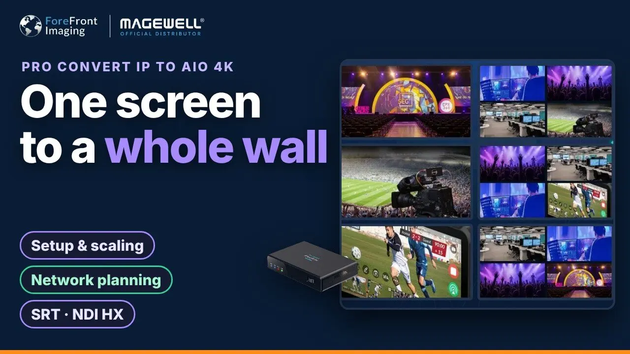 Pro Convert IP to AIO 4K: from one screen to a whole wall video