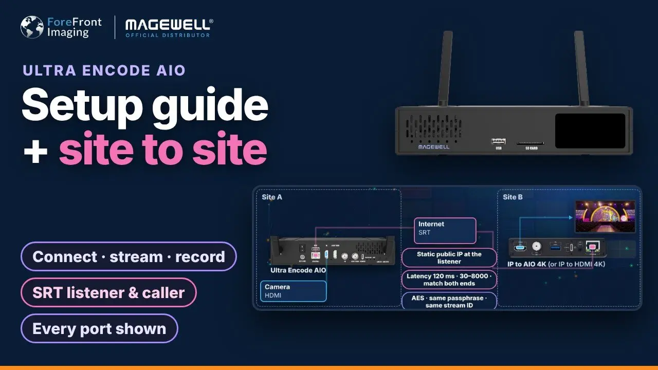 Ultra Encode AIO setup guide, and site to site over SRT video
