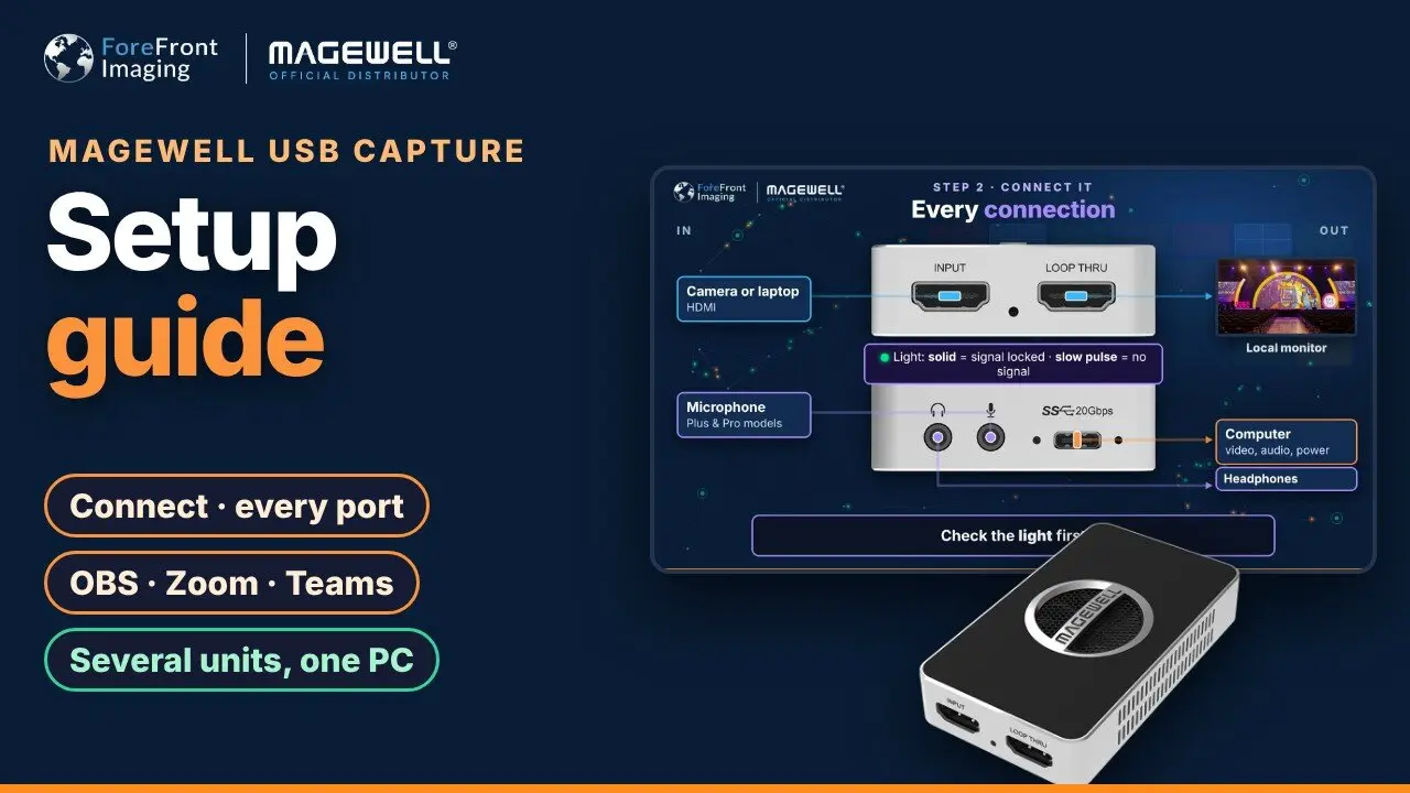 Magewell USB Capture setup guide video